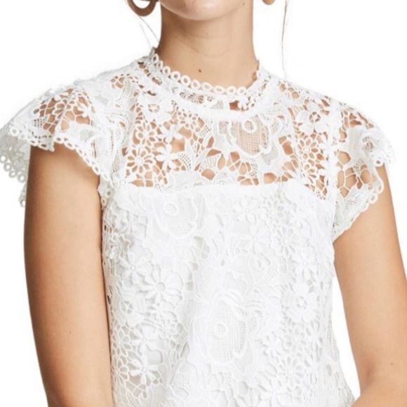 Cupcakes and Cashmere White Lace Mini Dress NWT - Picture 3 of 8